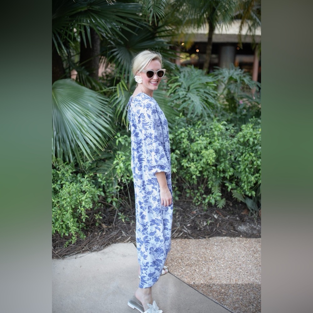 HILL HOUSE SIMONE DRESS IN LILAC TONAL FLORAL SIZE XL NWT